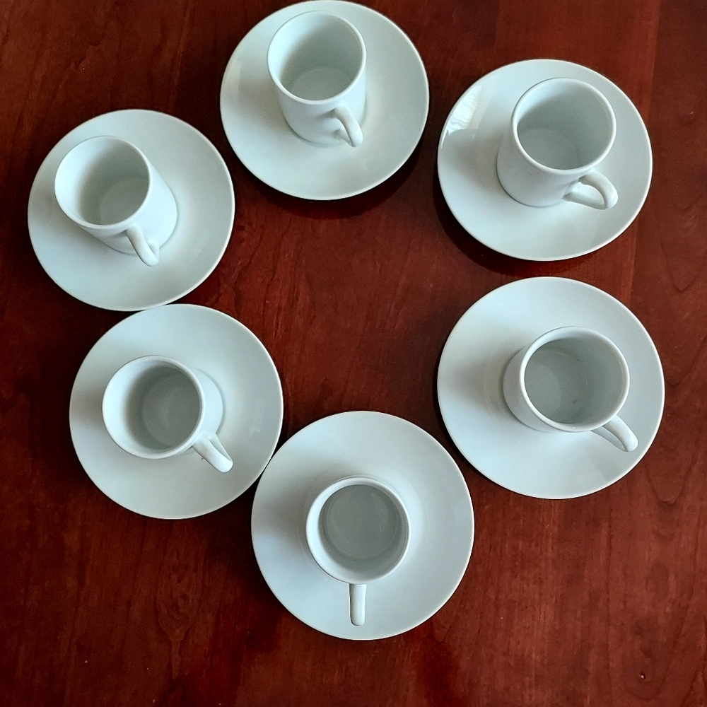 Espresso 3oz Cordon Blue Demi Cups and Saucers set 12 pieces per set